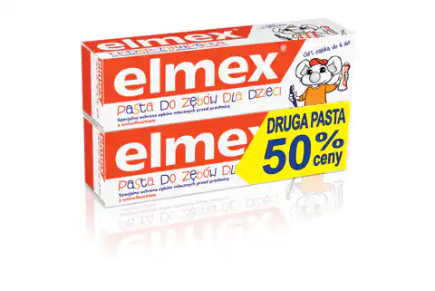 ⁨Elmex Pasta do zębów Dla Dzieci 0 do 6 lat + druga 50%  50mlx2⁩ w sklepie Wasserman.eu