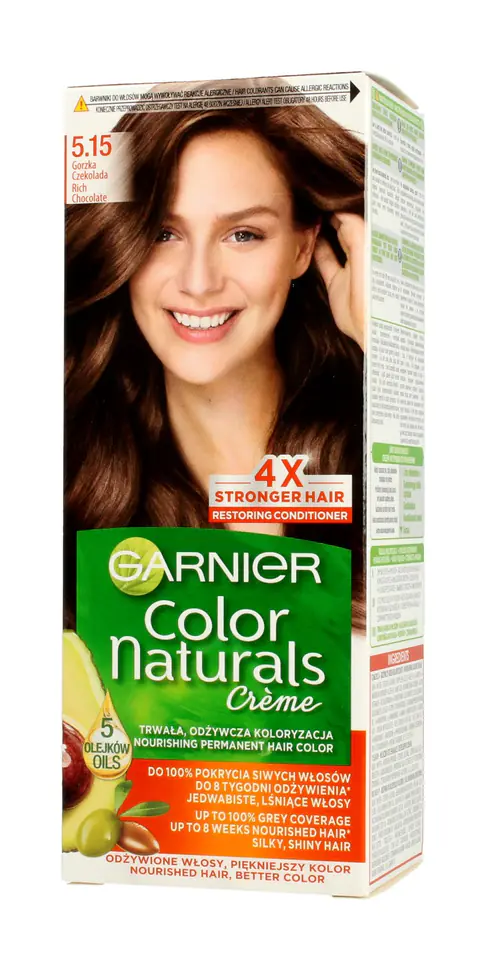 ⁨Garnier Color Naturals Krem koloryzujący nr 5.15 Gorzka Czekolada 1op⁩ w sklepie Wasserman.eu