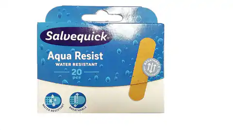 ⁨Salvequick Plastry Aqua Resist  wodoodporne  1op-20szt⁩ w sklepie Wasserman.eu