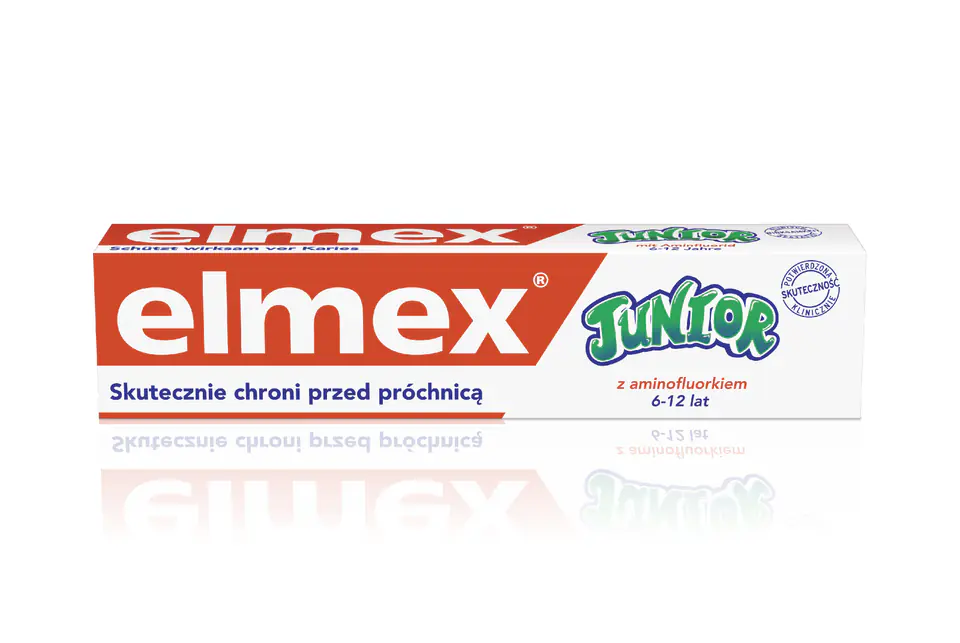 ⁨Elmex Toothpaste for children Junior 6-12 years DUO second 50% 75mlx2⁩ at Wasserman.eu
