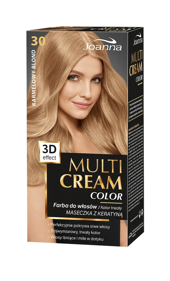 ⁨Joanna Multi Cream Color Farba nr 30 Karmelowy Blond⁩ w sklepie Wasserman.eu