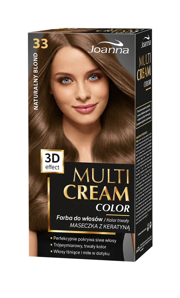 ⁨Joanna Multi Cream Color Farba nr 33 Naturalny Blond⁩ w sklepie Wasserman.eu