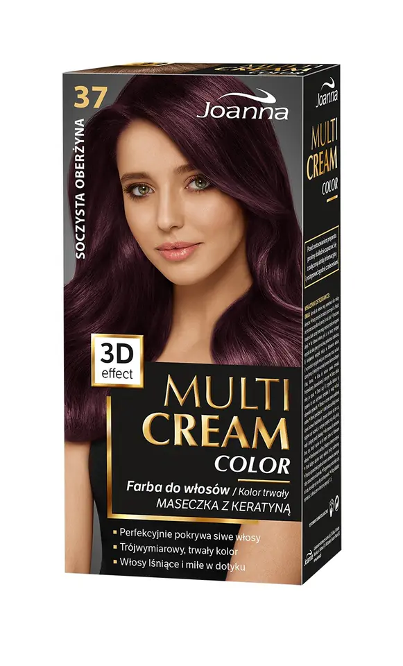 ⁨Joanna Multi Cream Color Farba nr 37 Soczysta Oberżyna⁩ w sklepie Wasserman.eu