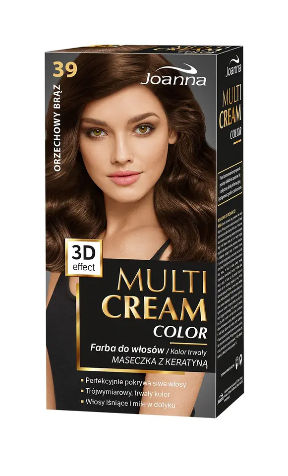⁨Joanna Multi Cream Color Farba nr 39 Orzechowy Brąz⁩ w sklepie Wasserman.eu