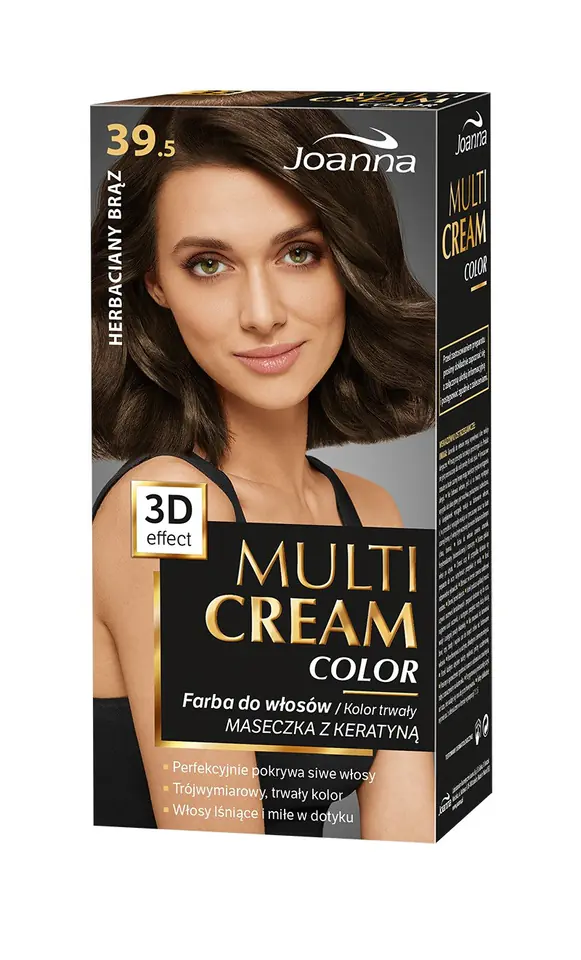 ⁨Joanna Multi Cream Color Farba nr 39.5 Herbaciany Brąz⁩ w sklepie Wasserman.eu