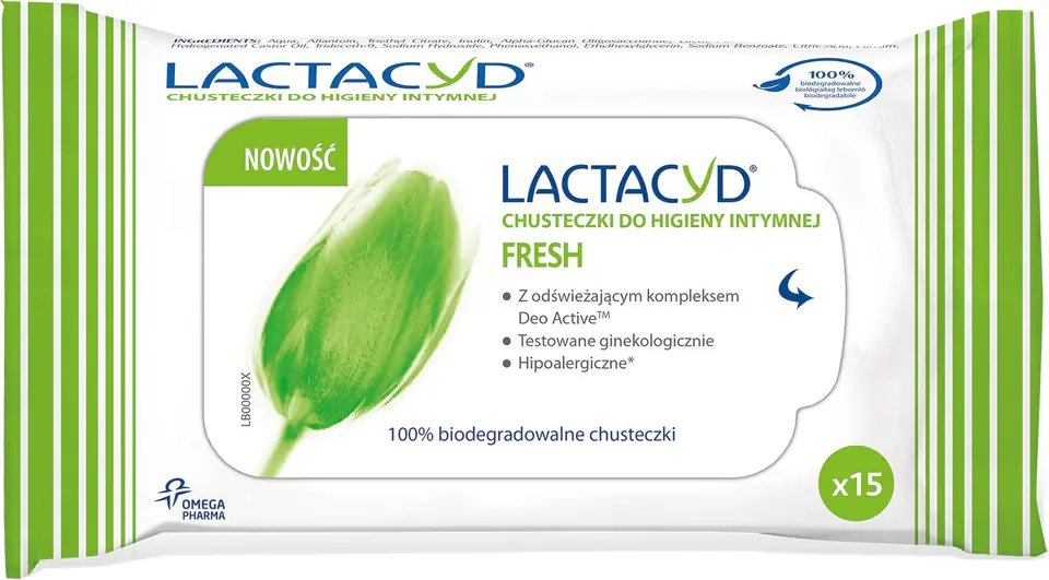 ⁨Lactacyd Fresh Intimate Hygiene Wipes 1op.- 15pcs⁩ at Wasserman.eu