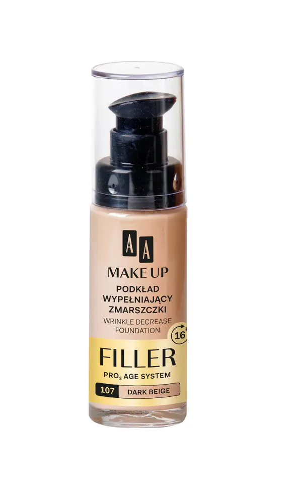 ⁨AA Make Up Podkład wypełniający zmarszczki nr 107 Dark Beige 30ml⁩ w sklepie Wasserman.eu