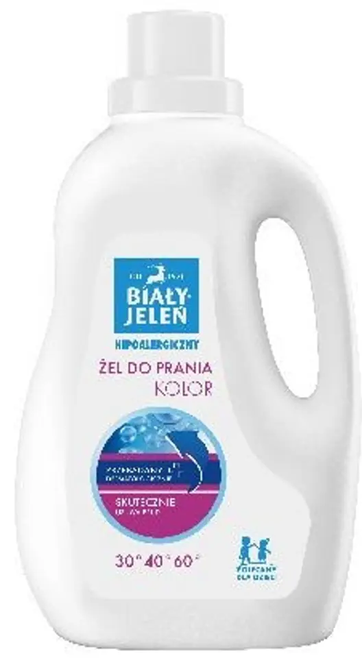 ⁨Biały Jeleń Hipoalergiczny żel do prania - kolor 1.5L⁩ w sklepie Wasserman.eu