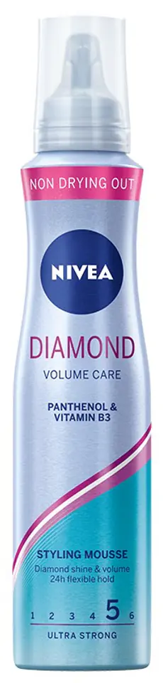 ⁨Nivea Hair Care Styling Hair Foam Diamond Volume Care ultra strong 150ml⁩ at Wasserman.eu