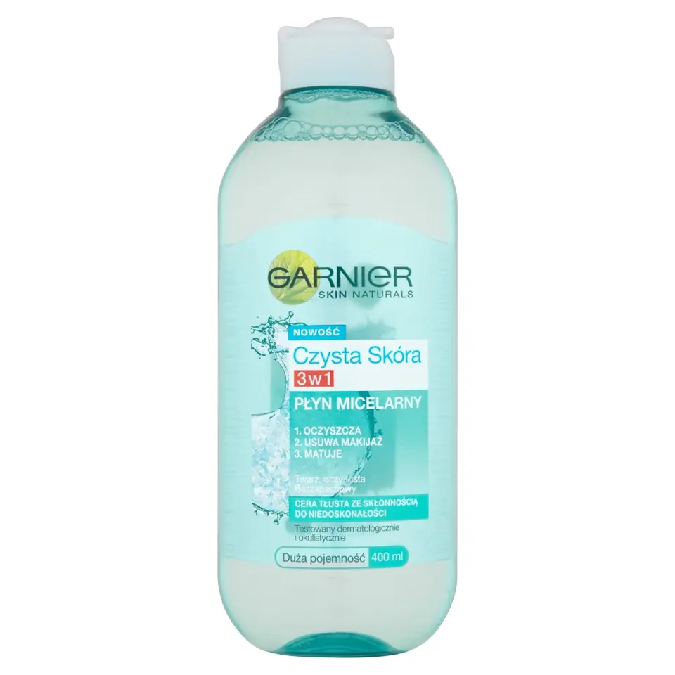 ⁨Garnier Czysta Skóra Płyn micelarny 3w1 400ml⁩ w sklepie Wasserman.eu