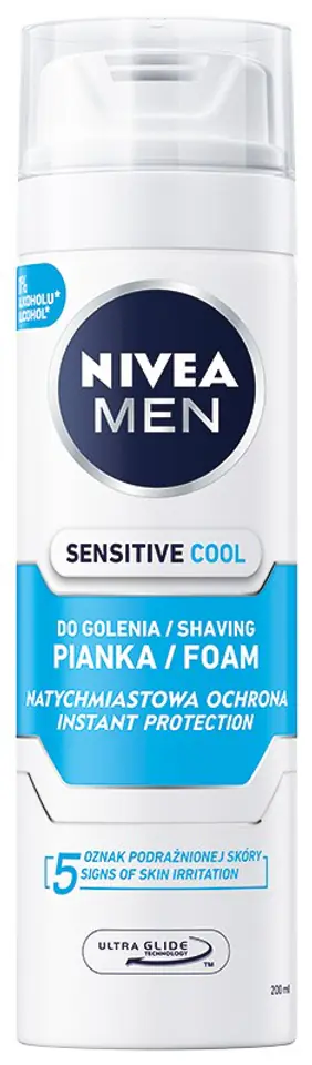 ⁨NIVEA MEN Chłodząca pianka do golenia Sensitive Cool 200 ml⁩ w sklepie Wasserman.eu