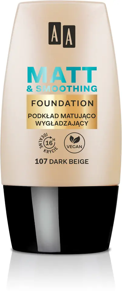 ⁨AA Make Up Matt Matt Mattifying & Smoothing Foundation 107 Dark Beige 30ml⁩ at Wasserman.eu