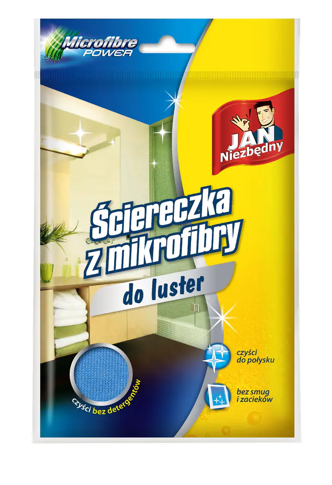 ⁨Sarantis Jan Essential Microfiber Cloth for Mirrors 1pcs⁩ at Wasserman.eu