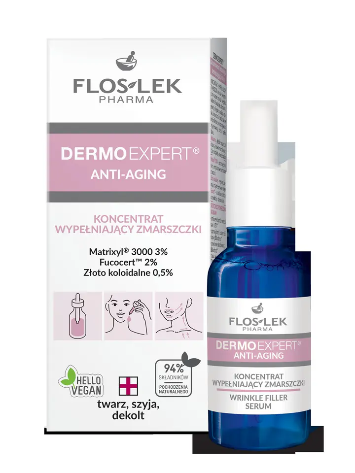 ⁨Floslek Pharma Dermo Expert Koncentrat wypełniający zmarszczki 30ml⁩ w sklepie Wasserman.eu