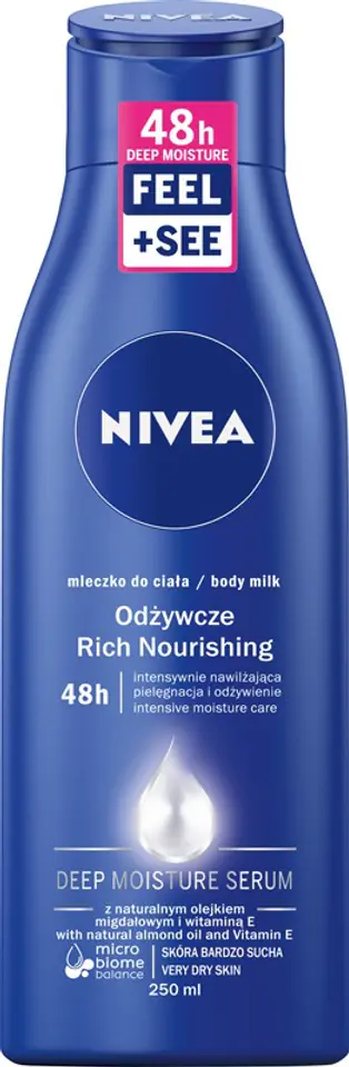 ⁨NIVEA BODY Mleczko 250ml odżywcze 80201⁩ w sklepie Wasserman.eu