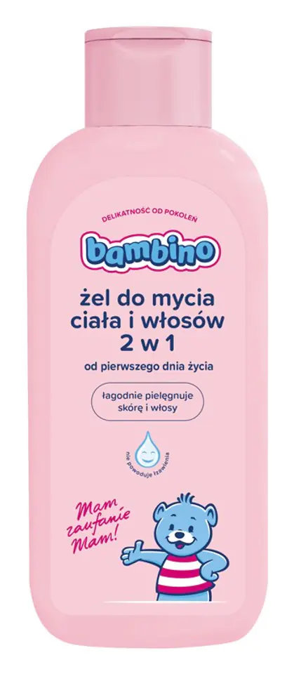 ⁨Bambino Żel do mycia ciała i włosów 2w1 dla Dzieci i Niemowląt 400 ml⁩ w sklepie Wasserman.eu