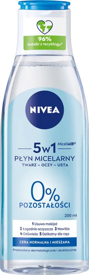 ⁨Nivea Płyn micelarny do demakijażu do cery normalnej i mieszanej 200ml⁩ w sklepie Wasserman.eu