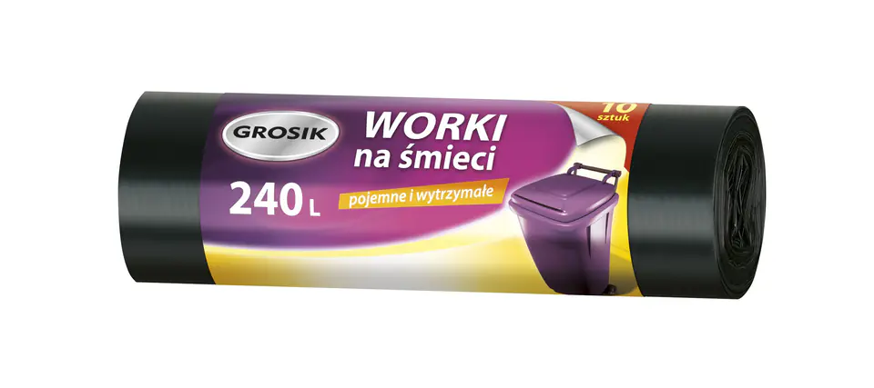 ⁨Sarantis Jan Niezbędny Grosik Worki na śmieci LD 240L/10sztuk⁩ w sklepie Wasserman.eu