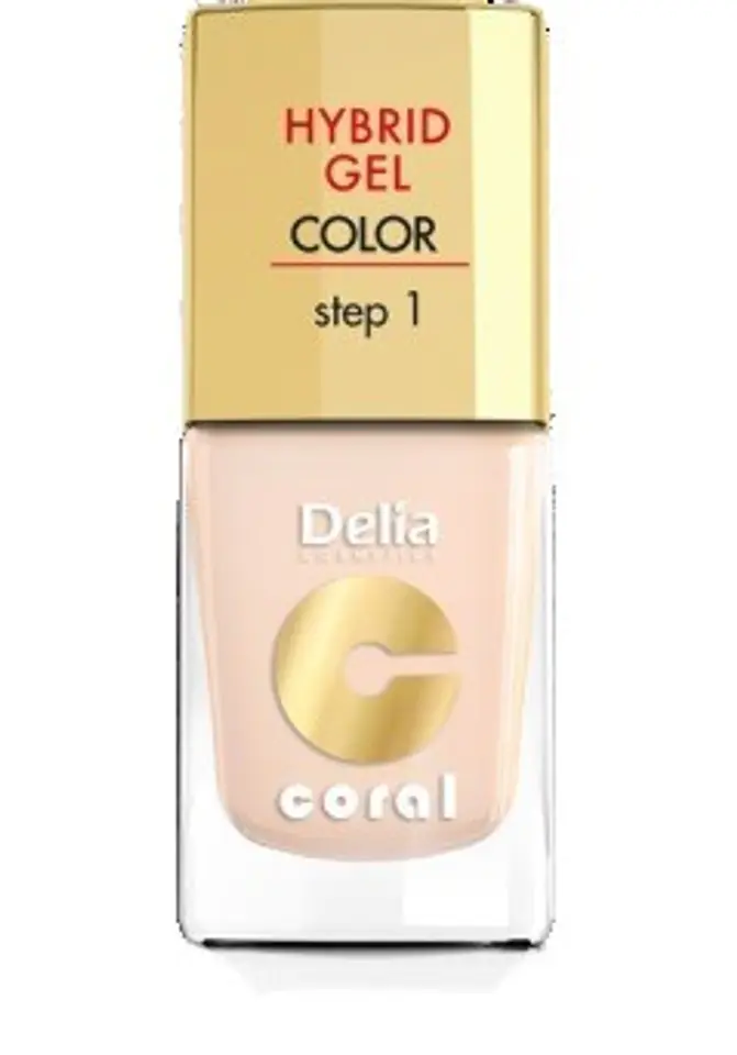 ⁨Delia Cosmetics Coral Hybrid Gel Emalia do paznokci nr 20 ivory 11ml⁩ w sklepie Wasserman.eu