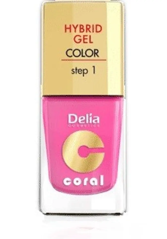 ⁨Delia Cosmetics Coral Hybrid Gel Emalia do paznokci nr 22 landrynkowy róż 11ml⁩ w sklepie Wasserman.eu