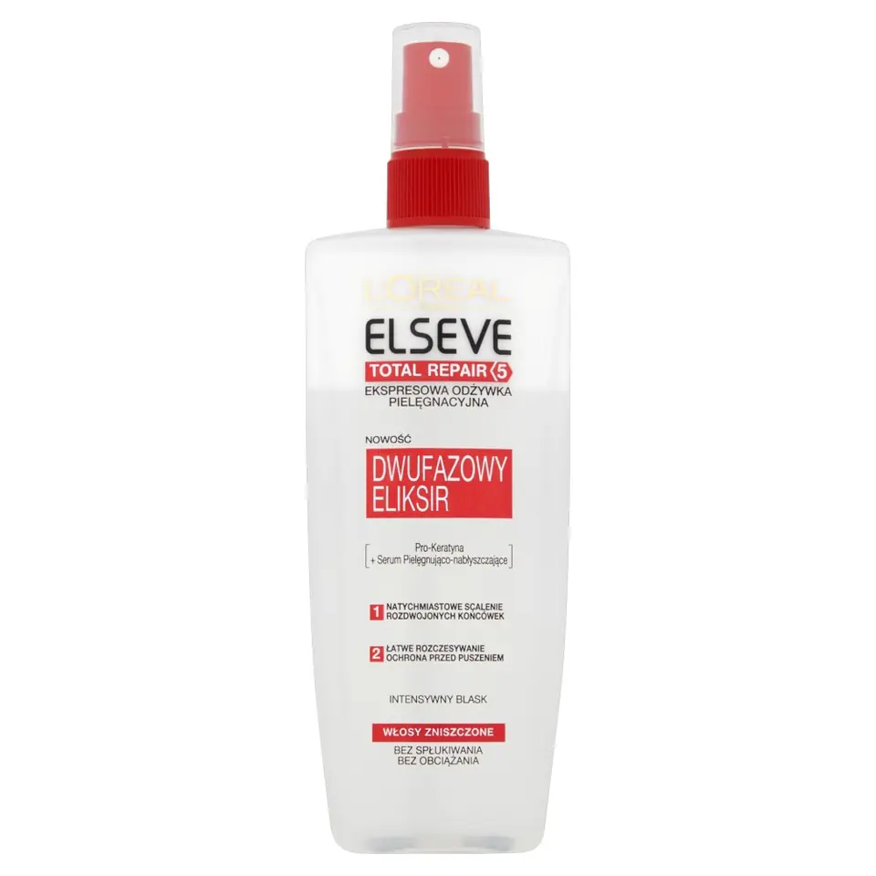 ⁨Loreal Elseve Elixir Two-phase Total Repair Hair Damaged 200ml⁩ at Wasserman.eu