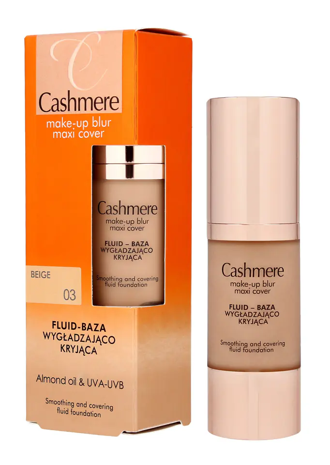 ⁨Dax Cosmetics Cashmere Fluid -Smoothing and covering base No. 03 Beige 30ml⁩ at Wasserman.eu