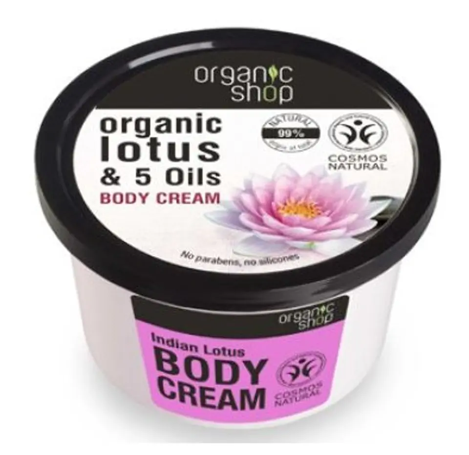 ⁨Organic Shop Indian Lotus Body Cream BDIH 250 ml⁩ at Wasserman.eu