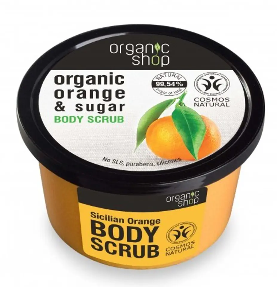 ⁨Organic Shop Scrub for body Sicilian Orange 250 ml⁩ at Wasserman.eu