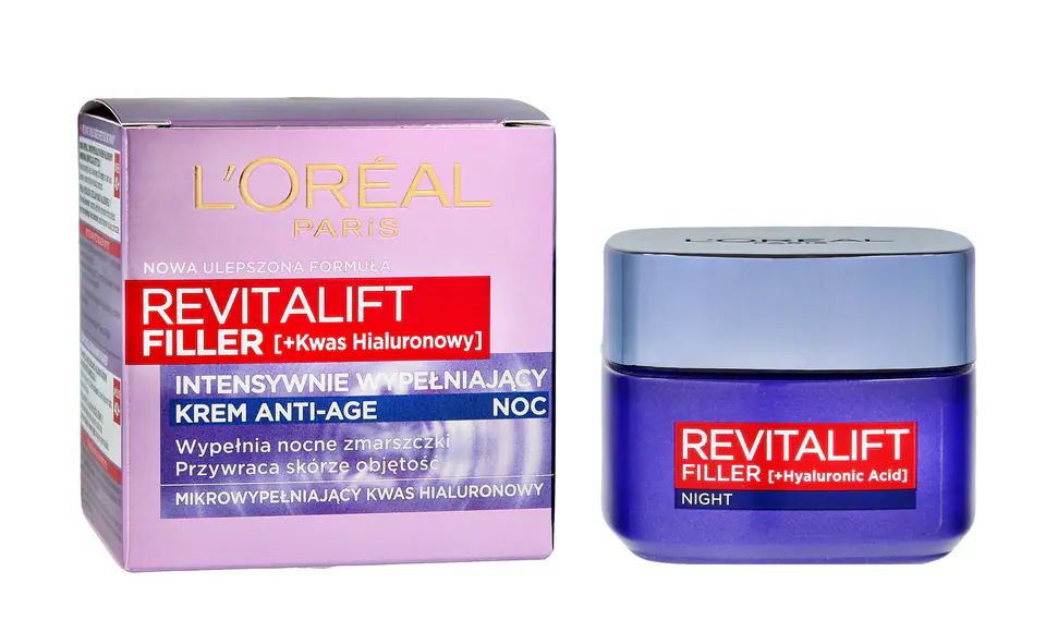 ⁨Loreal Revitalift Filler Hialuronowe Wypełnienie Krem na noc 50ml⁩ w sklepie Wasserman.eu