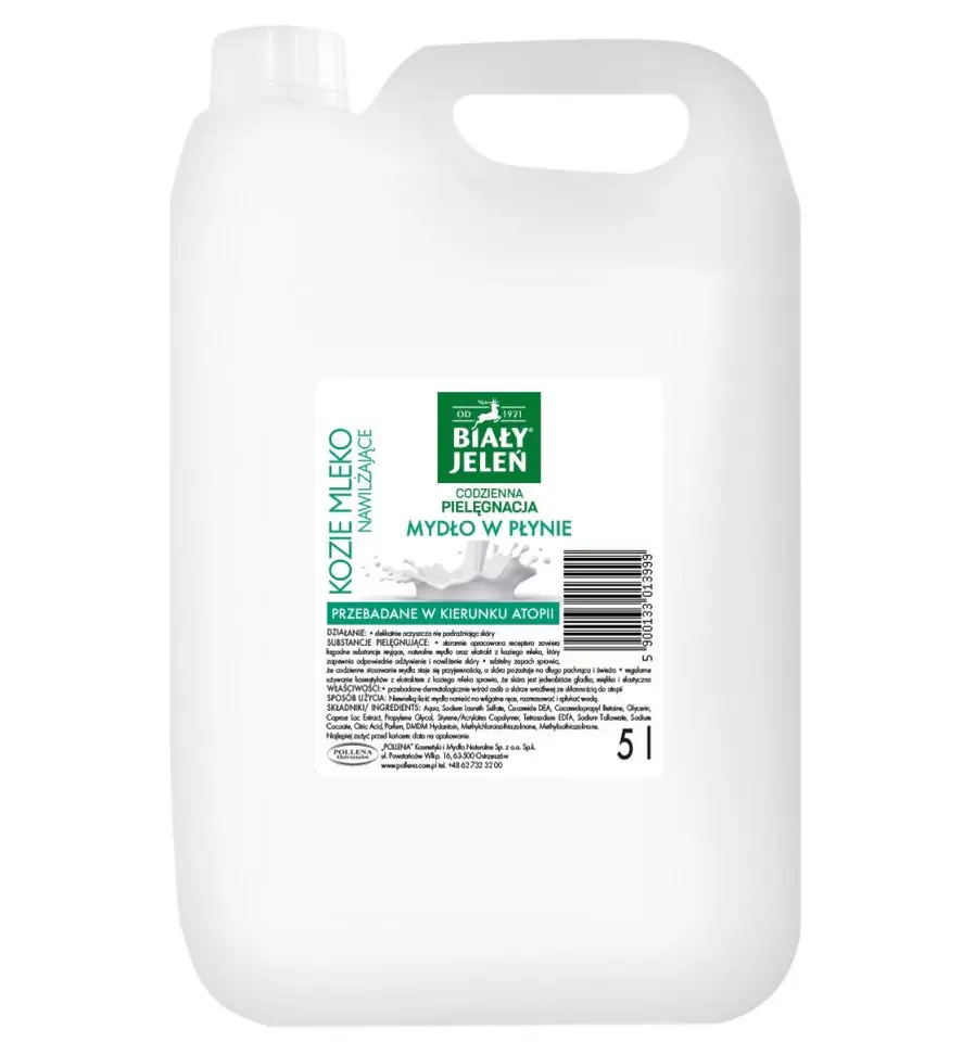 ⁨White Deer Hypoallergenic Liquid Soap Goat Milk 5L⁩ at Wasserman.eu