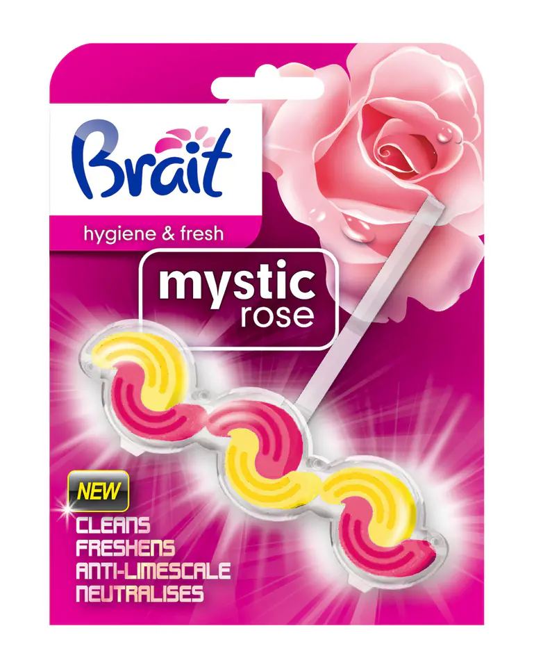 ⁨Brait Kostka toaletowa 2-fazowa do WC Mystic Rose 45g⁩ w sklepie Wasserman.eu