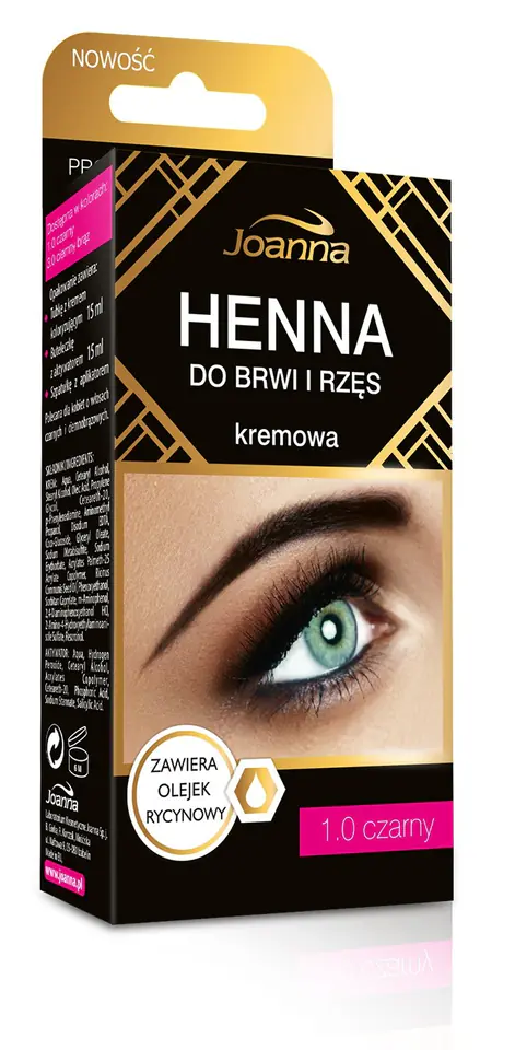 ⁨Joanna Henna do brwi i rzęs w kremie - Czarna⁩ w sklepie Wasserman.eu