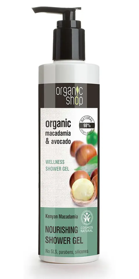 ⁨Organic Shop Shower Gel Moisturizing Kenyan Macadamia 280 ml⁩ at Wasserman.eu
