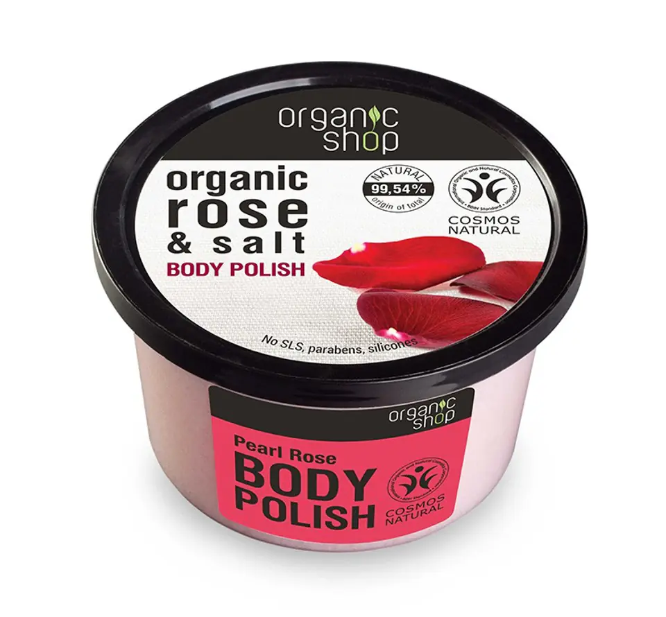 ⁨Organic Shop Body Scrub Pearl Rose 250 ml⁩ at Wasserman.eu