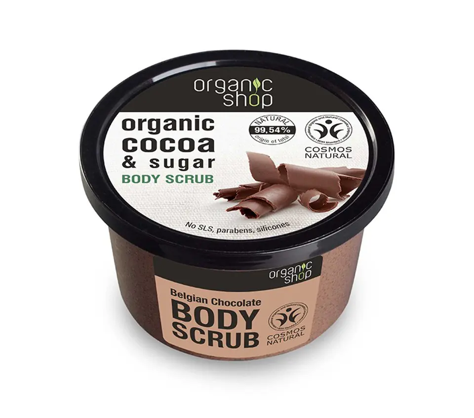 ⁨Organic Shop Body Scrub Belgian Chocolate 250 ml⁩ at Wasserman.eu