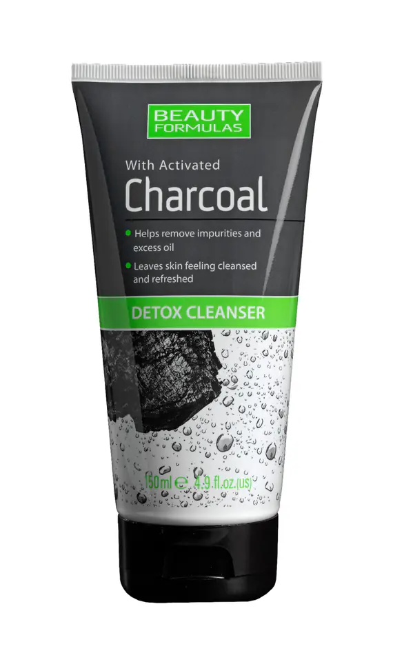 ⁨Beauty Formulas Charcoal Żel do twarzy detoksykujący głęboko oczyszczający z aktywnym węglem 150ml⁩ w sklepie Wasserman.eu