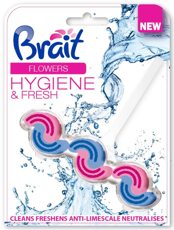 ⁨Brait Kostka toaletowa 2-fazowa do WC Flowers 45g⁩ w sklepie Wasserman.eu
