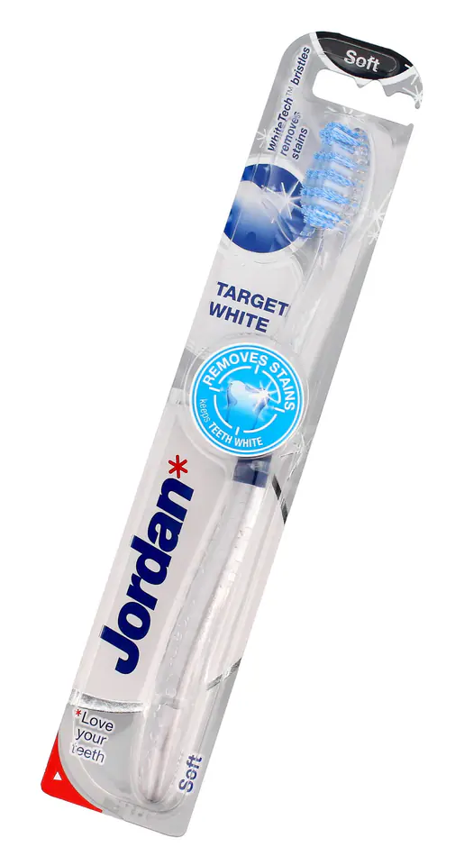 ⁨Jordan Toothbrush Target White soft - 1pc color mix⁩ at Wasserman.eu