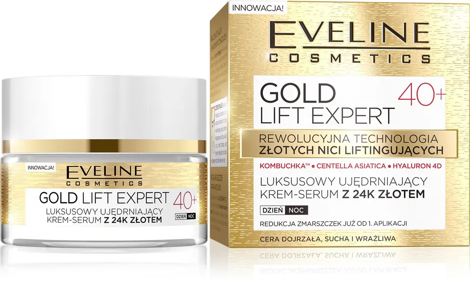 ⁨Eveline Gold Lift Expert 40+ Firming cream for day and night 50ml⁩ at Wasserman.eu