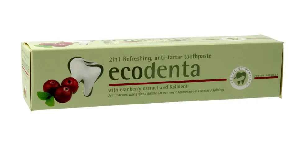 ⁨Ecodenta Toothpaste against stone Cranberries⁩ at Wasserman.eu