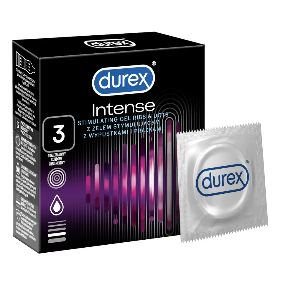 ⁨Durex Prezerwatywy Intense 3szt⁩ w sklepie Wasserman.eu