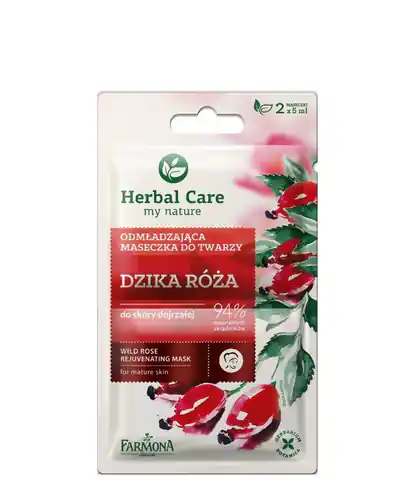 ⁨Farmona Herbal Care Maseczka odmładzająca Dzika Róża - saszetka 5ml x 2⁩ w sklepie Wasserman.eu