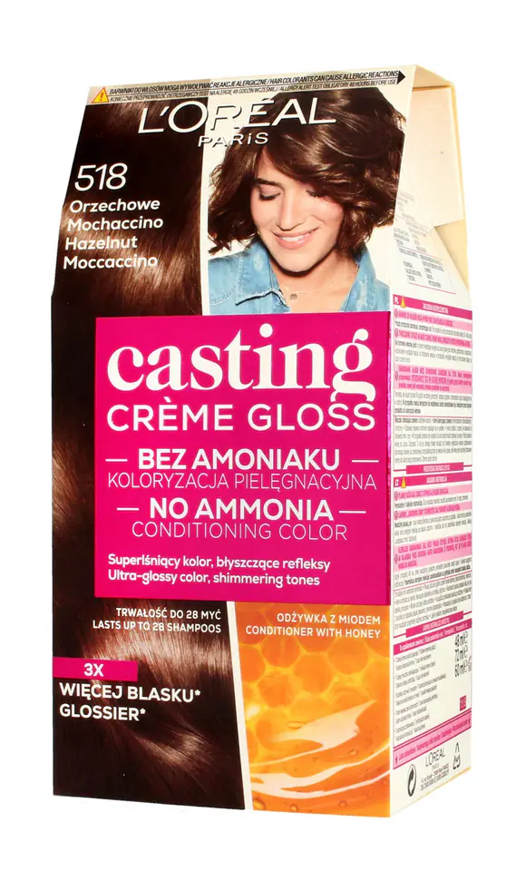 ⁨Casting Creme Gloss Krem koloryzujący nr 518 Orzechowe Mochaccino 1op.⁩ w sklepie Wasserman.eu