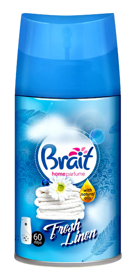 ⁨Brait Air Care 3in1 Odświeżacz automatyczny - zapas Fresh Linen 250ml⁩ w sklepie Wasserman.eu