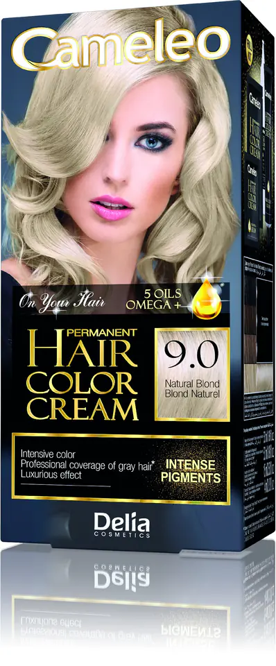 ⁨Delia Cosmetics Cameleo HCC Permanent Paint Omega+ No. 9.0 Natural Blond 1op.⁩ at Wasserman.eu