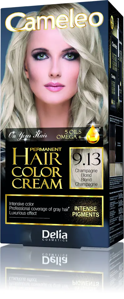 ⁨Delia Cosmetics Cameleo HCC Permanent Paint Omega+ No. 9.13 Champagne Blond 1op.⁩ at Wasserman.eu