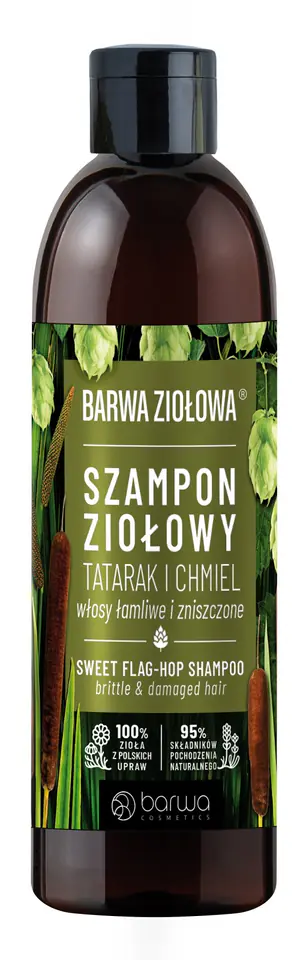 ⁨BARWA Ziołowa Szampon do włosów Tatarak & Chmiel - włosy łamliwe i zniszczone  250ml⁩ w sklepie Wasserman.eu