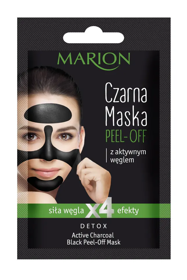 ⁨Marion Detox Aktywny Węgiel Maska czarna peel-off 6g⁩ w sklepie Wasserman.eu