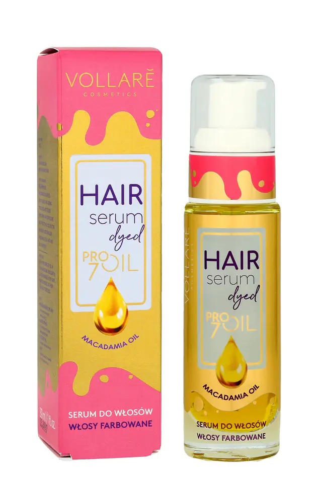 ⁨Vollare Pro Oils Color & Shine Serum for colored hair Macadamia Oil 30ml⁩ at Wasserman.eu