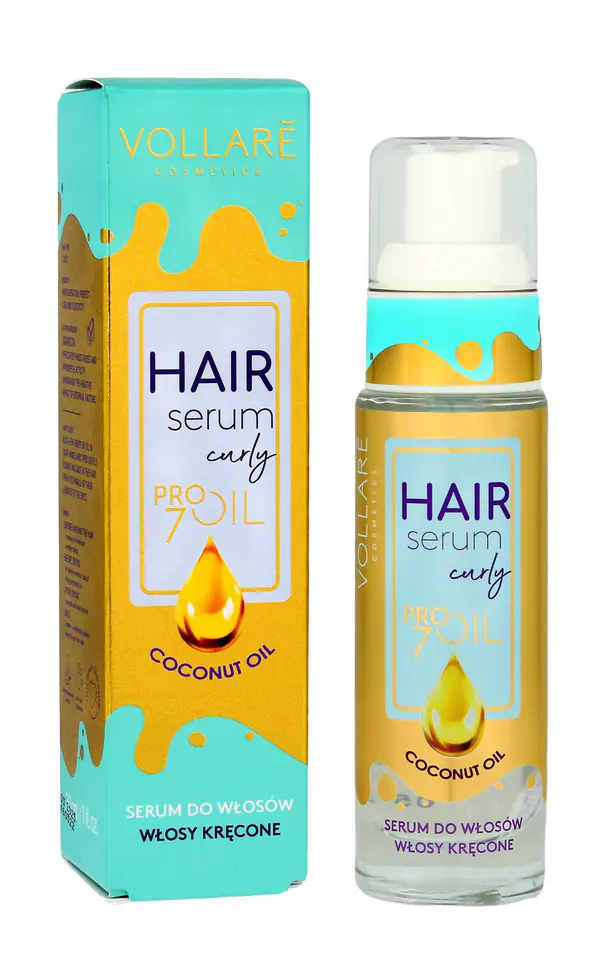 ⁨Vollare Pro Oils Perfect Curls Serum do włosów kręconych Coconut Oil   30ml⁩ w sklepie Wasserman.eu